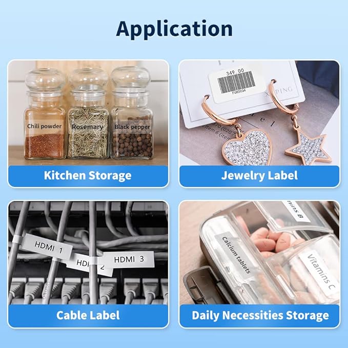 Phomemo D30 Label Maker Machine, Bluetooth Mini Label Maker for Kids School Items, Inkless Thermal Label Printer Portable Sticker Maker for Classroom Home Small Business Organizing