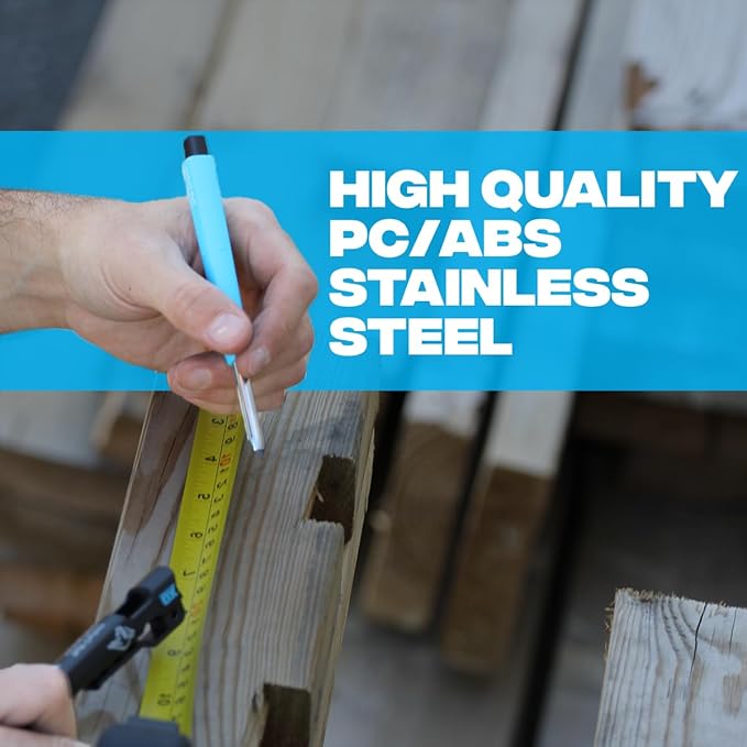 OX Tools Pro Tuff Carbon Marking Pencil with 10-Pack Basic Graphite Replacement Lead