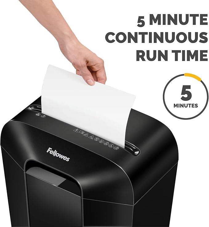 Fellowes LX41-DB 8-Sheet Micro-Cut Paper Shredder for Home Office