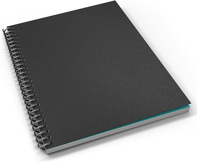 Binditek 10 Pack 20 Mil Sand-Textured Polycover - Super Heavyweight for Business Reports and Proposals - Lightly Sanded Finish - with Square Corners, Un-Punched, Black Color, Office Supplies