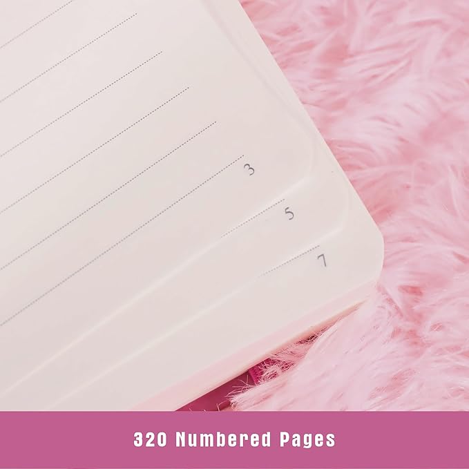 TIEFOSSI Lined Journal Notebook for Women Men, Leather Journal with Pen, A5 Evil Eye Hardcover Notebook for Work, Journaling, Travel & School, 100 GSM Thick Paper, 320 Numbered Pages, 6.2 x 8.3 in