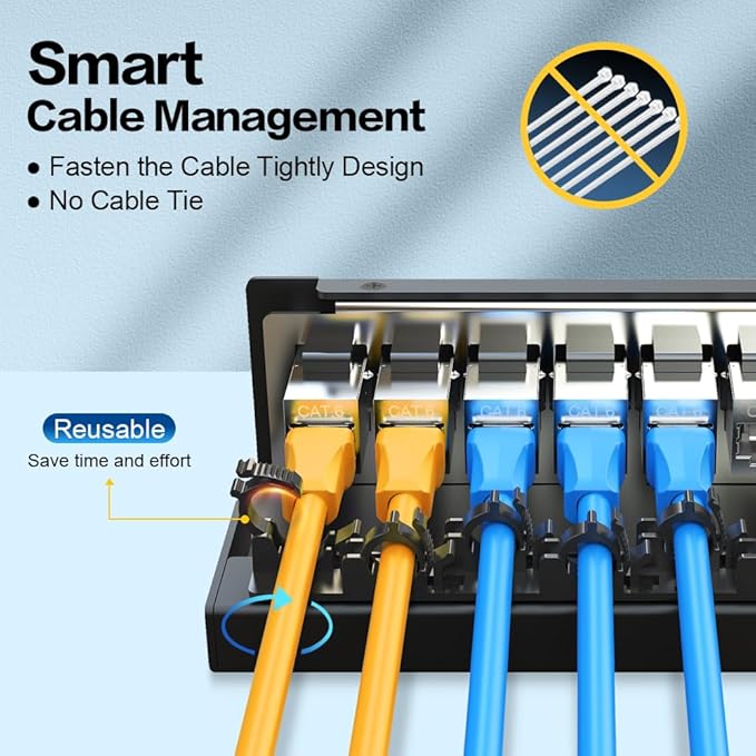 12 Port Patch Panel CAT6 Keystone Patch Panel (EC Listed) Network for Home/Office (1U 12Port, CAT6 Shielded)