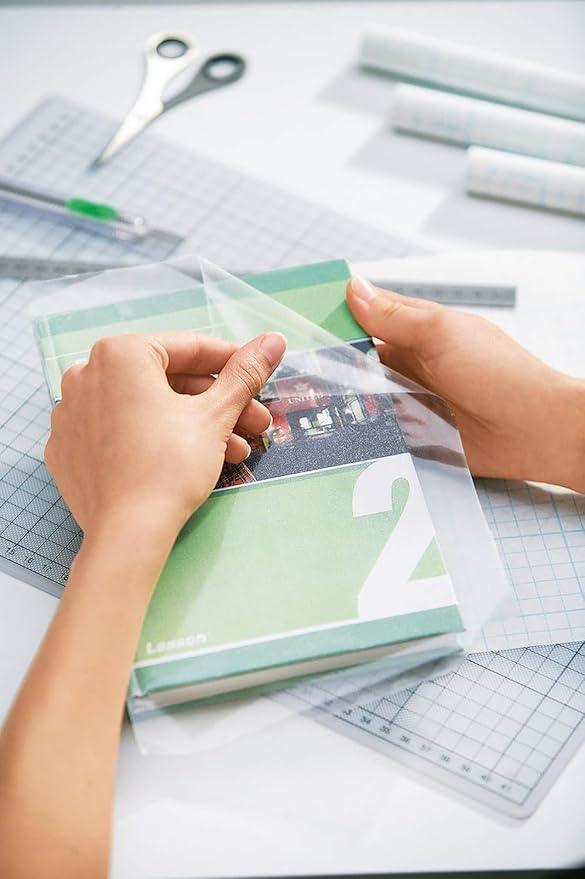 Clear Contact Paper Roll, 23.6in x 118L Self-Adhesive Vinyl Covering Peel and Stick for Books, Shelves, Documents, Drawers & Crafts – Waterproof, Removable & Easy to Apply