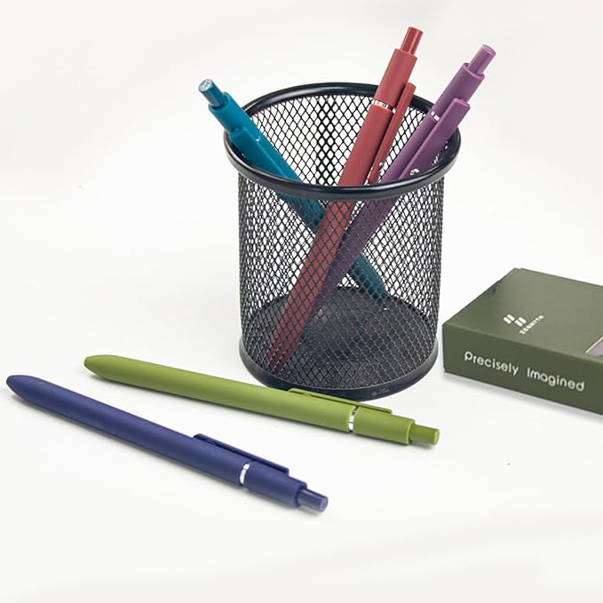 5 Pcs Colorful Gel Pens,0.5mm Fine Point for Journaling Note Taking Writing, Quick Dry Black Ink Pens for Office School Supplies Gifts for Women Teacher Students (Vintage Colors)