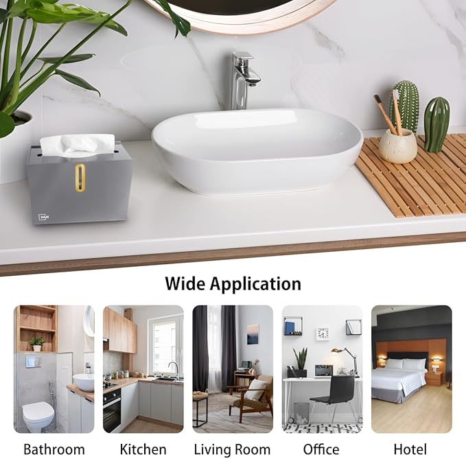 H4N Multifold Hand Paper Towel Dispenser Countertop, Compact Design, Single Sheet Dispensing for Home and Commercial Use, Gray