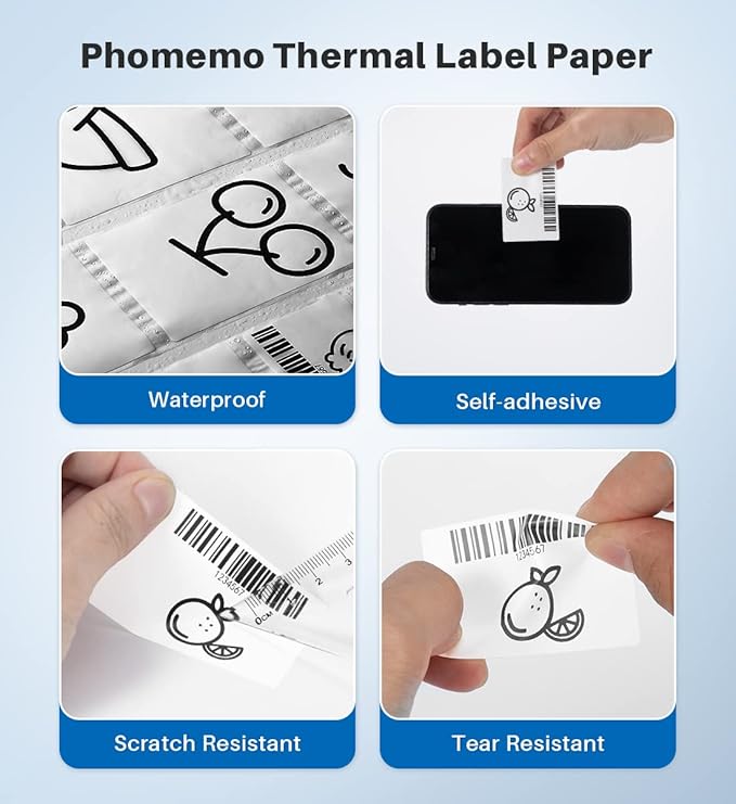 Phomemo M220 Labels,3 Rolls Self-Adhesive Stickers, 2.36'' x 1.57'' Compatible with Phomemo M220/M250/M260/M221/M200 Label Maker, for Office,Warehouse,Address,Mailing,Price Tag,180Pcs /Roll