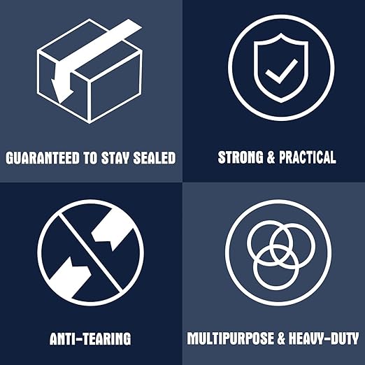 PANDRI Clear Packing Tape, 24 Rolls Heavy Duty Packaging Tape for Shipping Packaging Moving Sealing, 1.88 inches Wide, 65 Yards Per Roll, Total 1560 Yards