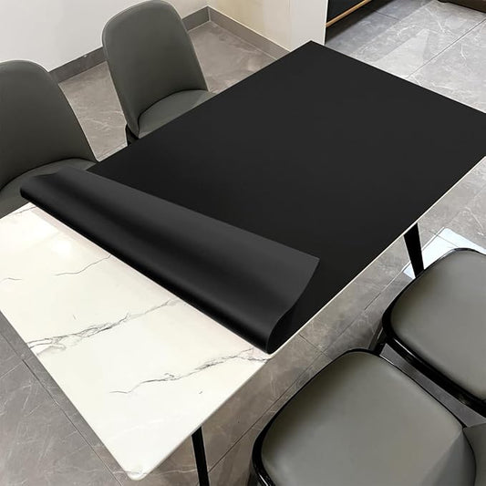 Dining Table Cover Waterproof - 38x72 Inch Waterproof Easy to Clean Can Conceal Flaws Protector The Table Top from Scratches Used for Dining (Black+Black 38x72)