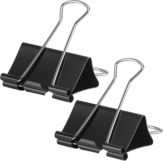 2 Inch 12 Pack Extra Large Binder Clips, Jumbo Paper Clips, Big Paper Clamps, Binder Clips Large Size for Home, School and Office Supplies