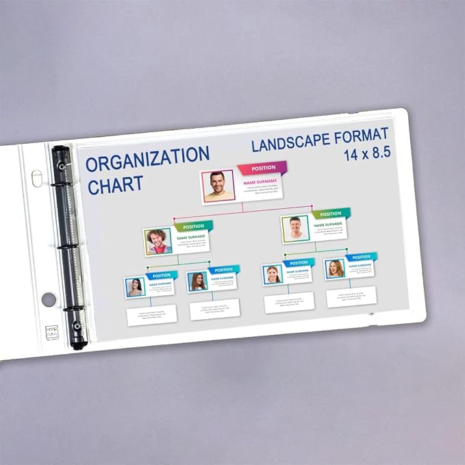 14 x 8.5 Landscape Legal Size Sheet Protectors, Side Load, Extra Heavyweight, Glass Clear, 2 Packs (50 Sheets Total), Archival Safe & Acid Free by Keepfiling
