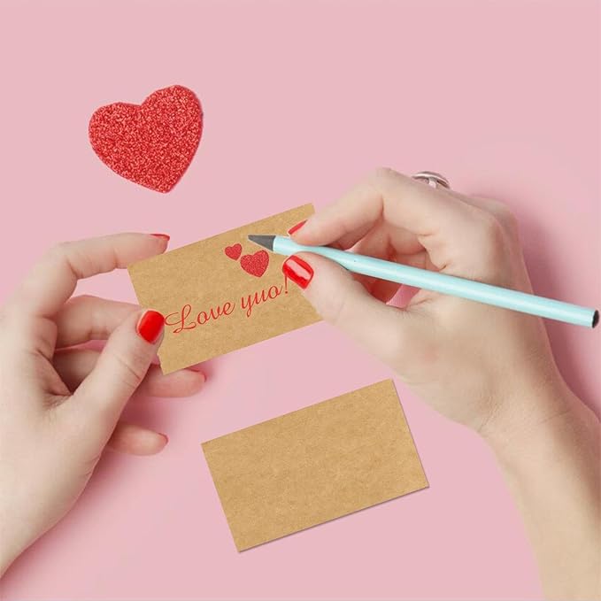 2x3.5 Blank Kraft Cardstock Paper Set of 200 - Small Plain Tan Cards for Printer, Create Business Cards, Thank You Packaging Insert, Gift Favor Tag, Paper Craft, DIY Card Making Stamp, Write, Draw