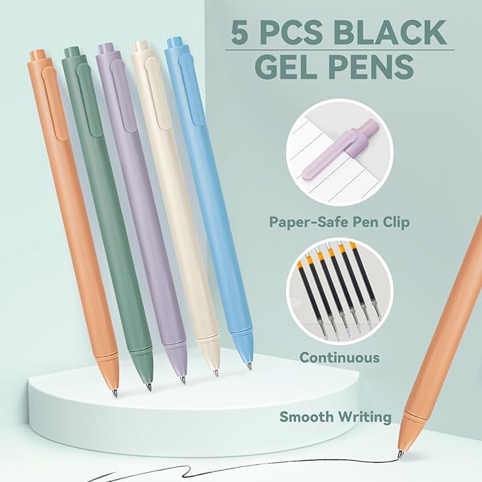 52 PCS Aesthetic School Supplies with Cute Pencil Case, Stationery Essentials with Pens Pencils and Pastel Highlighters Set,College Back to School Supplies for Teen Girls,Pastel Office Supplies-Blue