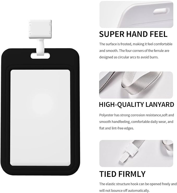 Custom Id Badge Holder Customizable Personalized Id Card with Photo Logo for Employee Work Office Staff Name Tag