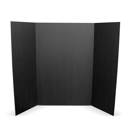 Flipside Products 36” x 48” Foam Project Boards for Presentations, Science Fair, School Projects, Event Displays and Trifold Picture Board - Total Black - 24 Pack