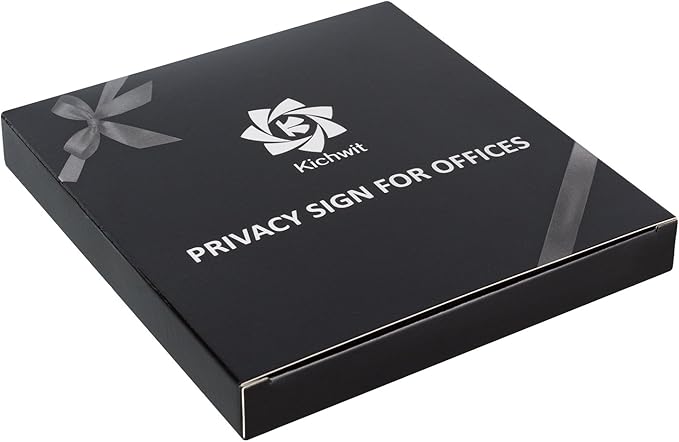 Kichwit Privacy Sign for Office Door, Do Not Disturb, Out of Office, Please Knock, In a Meeting, Conference Sign for Offices, 5 Inch, Black