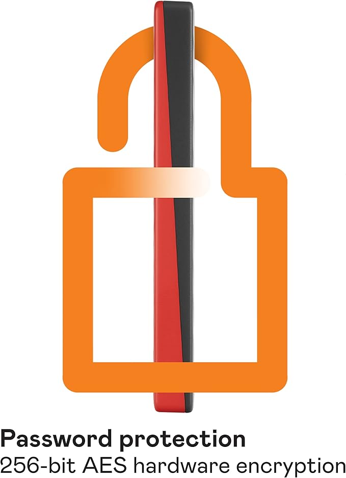 WD 1TB My Passport, Portable External Hard Drive, Red, backup software with defense against ransomware, and password protection, USB 3.1/USB 3.0 compatible - WDBYVG0010BRD-WESN