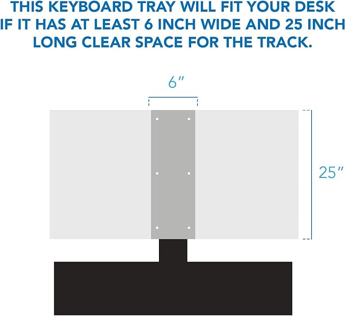 Mount-It! Sit Stand Keyboard Tray, Height Adjustable Under Desk Keyboard and Mouse Drawer, Full Motion Standing Design with 13.4 Inches of Vertical Adjustment, 26.5 in Wide Platform
