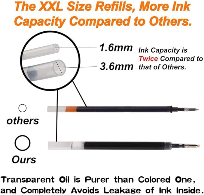 Smart Color Art 45 Pack Black Gel Pens, Retractable Medium Point Gel Ink Pens, Smooth Writing, Comfort Grip, Unisex