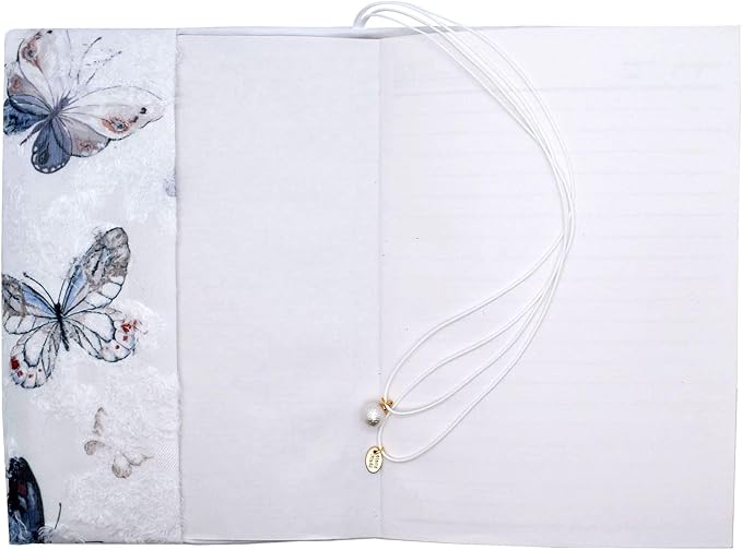BLBMH A5 Book Covers for Paperbacks Book Cover for Privacy Fit for 5.5x8.3 inch Adjustable Book Sleeve Cover for A5 Diary Books Fabric Softcover Protector for Notebook - Butterfly A