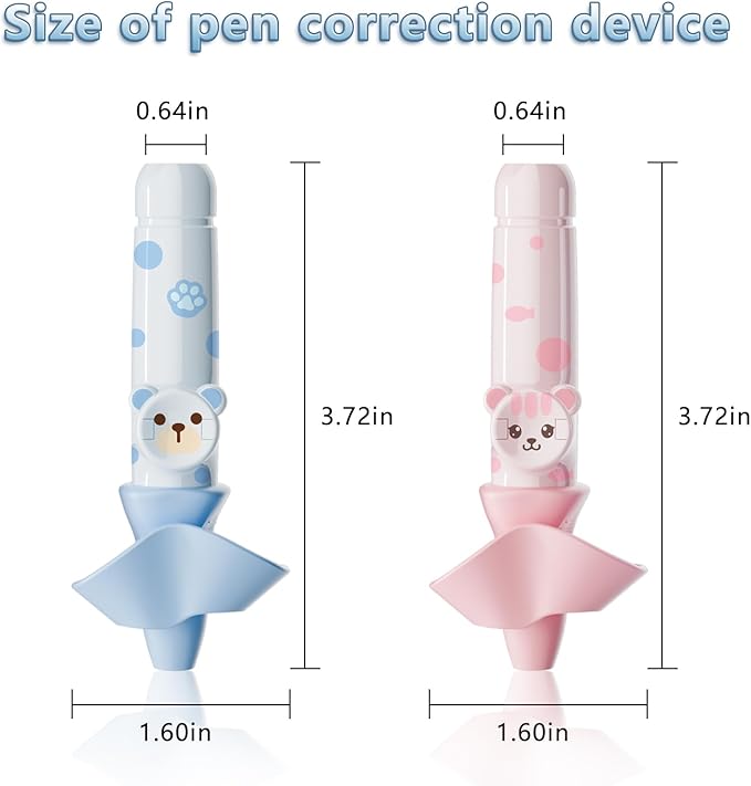 Pencil Grips for Kids Smart Pressure‑Controlled Writing Pencil Holder Gripper Posture Correction & Ergonomic Writing Tools Preschool Kindergarten Classroom & Homeschool Supplies (Pink)