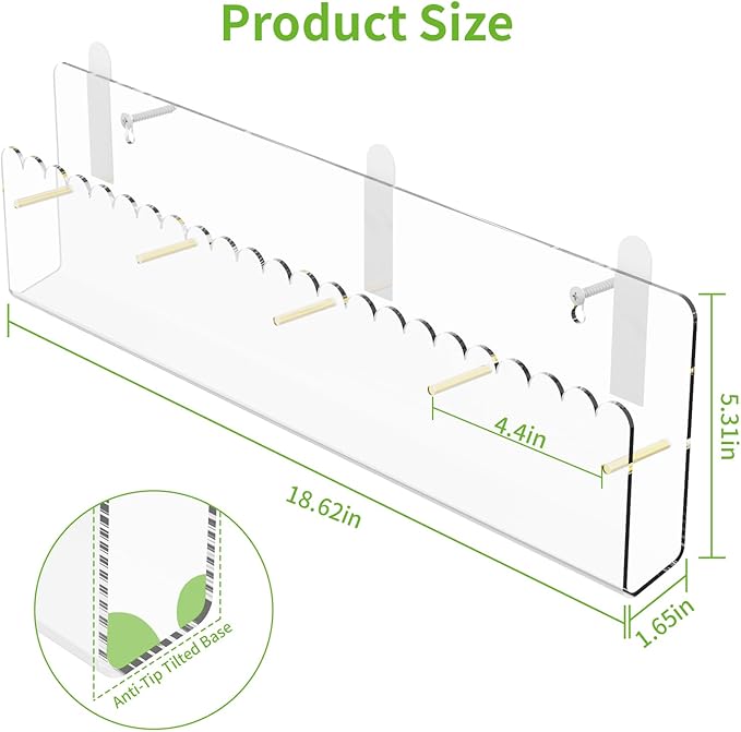 Brochure Holder Wall Mount, 2 Pack Acrylic Modular Flyer with Adjustable Magnetic Golden Bolt, Wavy Lace Pamphlet Display Stand for Organizer Trifold Flyer, Document, Leaflet, 4 Slots