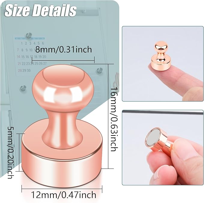 50 Pack Fridge Magnets, 4 Color Small Strong Rare Earth Magnets for Whiteboard, Push Pin Neodymium Magnet Refrigerator Magnet for Office, Classroom, Kitchen, Home