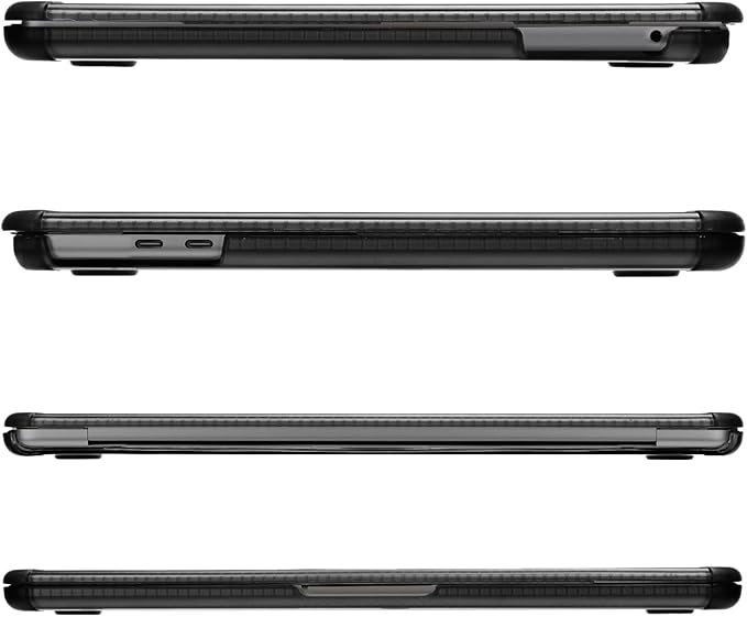 MOSISO Compatible with MacBook Pro 13 inch Case M2 2025-2016 A2338 M1 A2251 A2289 A2159 A1989 A1708 A1706, Anti-Cracking Heavy Duty Plastic TPU Bumper Hard Case&Keyboard Skin&Screen Film, Black