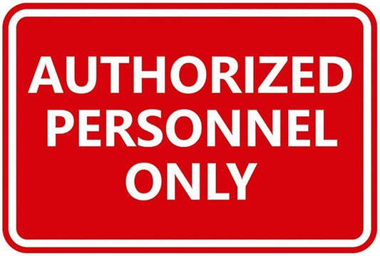Signs ByLITA Classic Framed Authorized Personnel Only Sign (Red) - Large 5 Pack