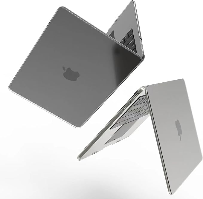 KEROM Space Grey Case for MacBook Air 13 inch 2025-2022 M4 M3 M2 A3240 A3113 A2681, MacBook Air M3 13 inch Case, Frosted Matte Plastic Hard Shell & Keyboard Cover for Mac Air 13.6'', Space Gray Clear