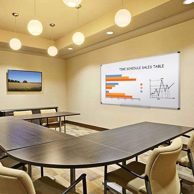 XIWODE Large Magnetic Dry Erase Board，Whiteboard for Wall, 36 x 60 inches, Whiteboard Marker Board Writing Board，Silver Aluminum Frame, Durable， for Home School & Office