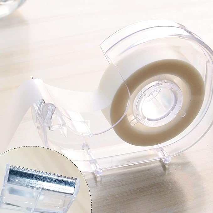 OWLKELA - 16 Pack 3/4" x 28 yds Invisible Tapes and Refillable Dispensers, Matte Finish Adhesive Tape, Tape Refill with Dispenser for Home, School