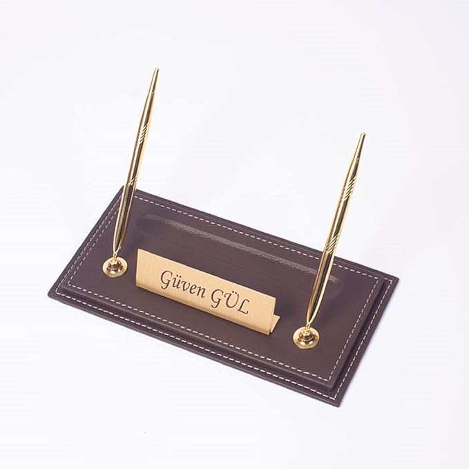 MOOGCO Leather Desk Set-Desk Office Accessories-Office Organizer- Home Office Accessories - Desk Supplies - Desk Storage Organizer -Desk Pad-Storage-12 Pieces -12 PCS(BROWN)