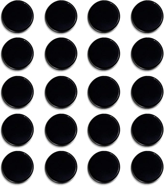 Qualsen Fridge Magnet, 20 Pack Cute Magnets for whiteboard, Refrigerator, Locker, Office, Classroom, Kitchen (Black)