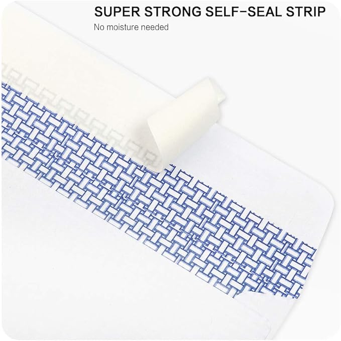 #8 Double Window Security Check Envelopes, No.8 Double Window Bussiness Envelopes Designed for QuickBooks Checks - Computer Printed Checks - 3 5/8 X 8 11/16 (NOT for INVOICES) - 24 LB - 500 PACK