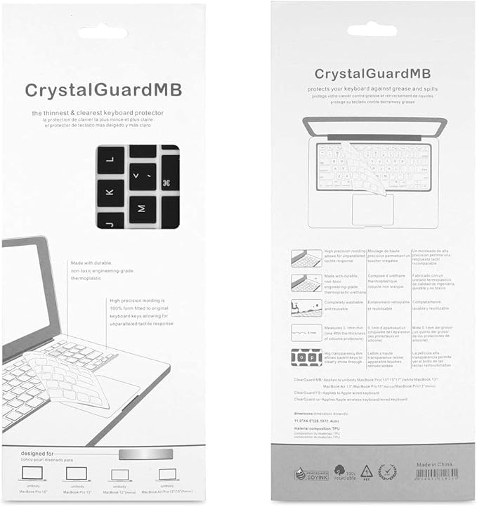 Batianda Premium Gradient Color Keyboard Cover for New MacBook Pro 14'' Pro 16'' 2024 2023 M4 M3 M2 M1 Pro/Max Chip & New MacBook Air 13 15 inch Soft-Touch Silicone Protective Skin,Black