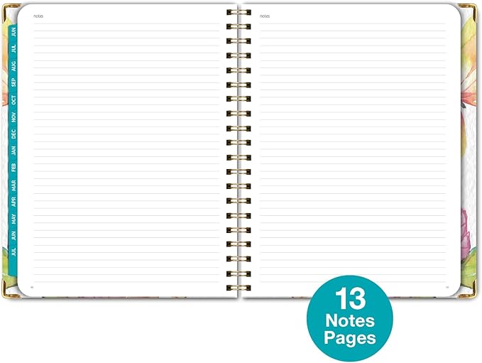 HARDCOVER Academic Year 2024-2025 Planner: (June 2024 Through July 2025) 8.5"x11" Daily Weekly Monthly Planner Yearly Agenda. Bookmark, Pocket Folder and Sticky Note Set (Watercolor Butterflies)