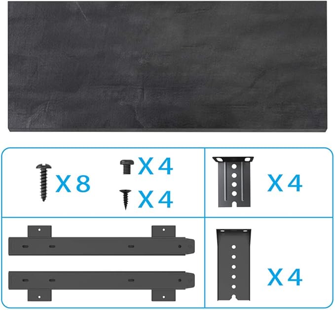 FRMSAET Furniture Accessories Office Product Suits Hardware 20/24/30 inches Keyboard Drawer Tray Wood Holder Under Desk Adjustable Height Platform. (30 inches,Black Rock)