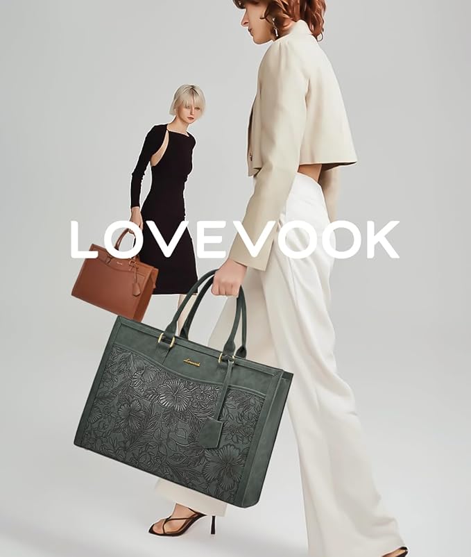 LOVEVOOK Laptop Tote Bag for Women, Office Work Bag Briefcase fit for 15.6 inch Laptop, Large Capacity Teacher Bag Handbag