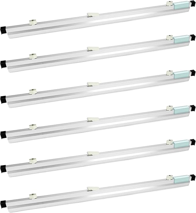 QWORK Blueprint File Hanging Clamps, 6 Pack 30" Blueprint Binding Strips, Large Document Storage and Organization for Poster, Plans & Drawings