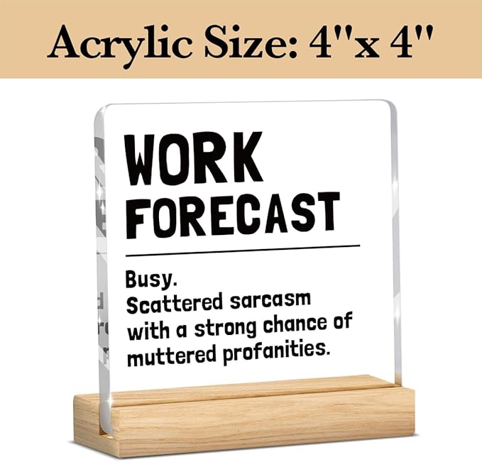 Funny Office Desk Decor, Humor Cubicle Decoration, Cool Gifts for Coworkers, Office Gift for Coworkers, Office Decor for Women Boss Gift, Funny Cute Humor Acrylic Desk Decoration for Office