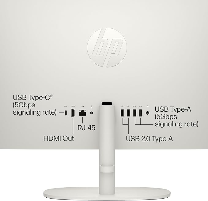 HP 22 inch FHD All-in-One Desktop Computer PC 2025 Flagship, 64GB RAM, 2.5TB Storage (2TB SSD + 500GB Ext), Intel Celeron CPU, Webcam, WiFi 6, HubxcelAccessory, Win 11 Pro, Lifetime Office 2024
