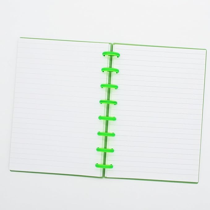 100pcs Discbound Notebook Discs DIY Planner Accessories fits for Tul,Levenger,Arc,Happy Planner,Talia(Transparent Green,0.7inch/18mm)