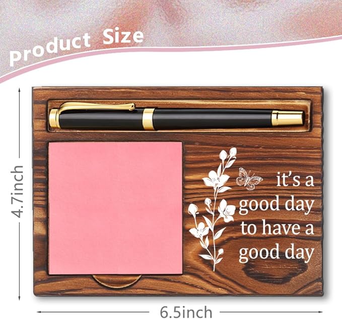It's a Good Day Sticky Note Holder, Thank You Appreciation Gifts for Coworker Nurse Social Worker HR Psychologist Boss, Motivational Quote for Desk Self-Stick Note Pad Holders YB361