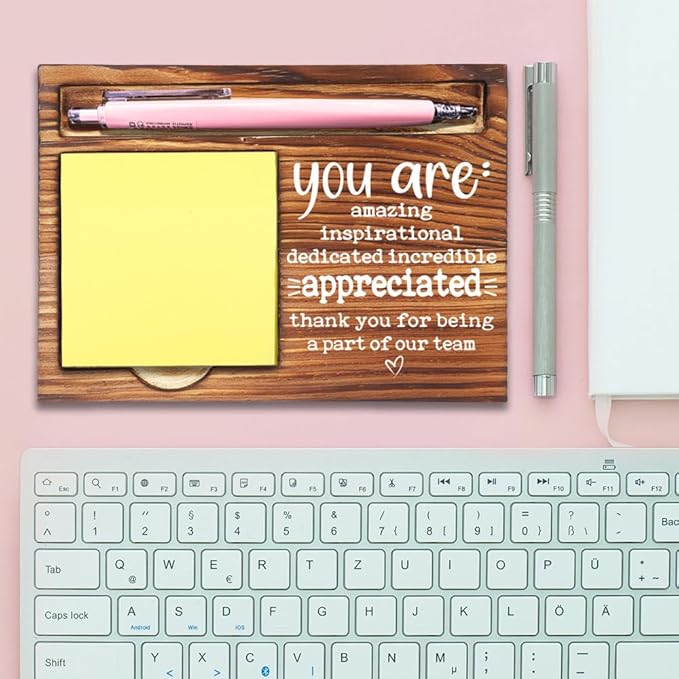Thank You Appreciation Gifts for Team Colleague Employee, Thank You for Being a Part of Our Team, Team Gifts for Coworker Boss Work Bestie Office Decor Self-Stick Note Pad Holders-DW08