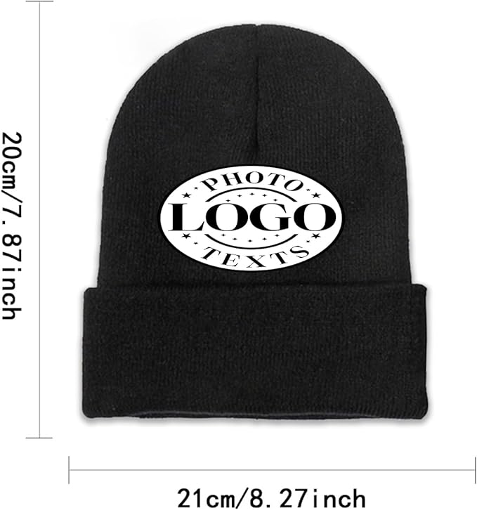 Custom Beanie for Men Women Bulk Custom Winter Hat Beanies with Logo Text Image Personalized Knit Hats Gifts for Business