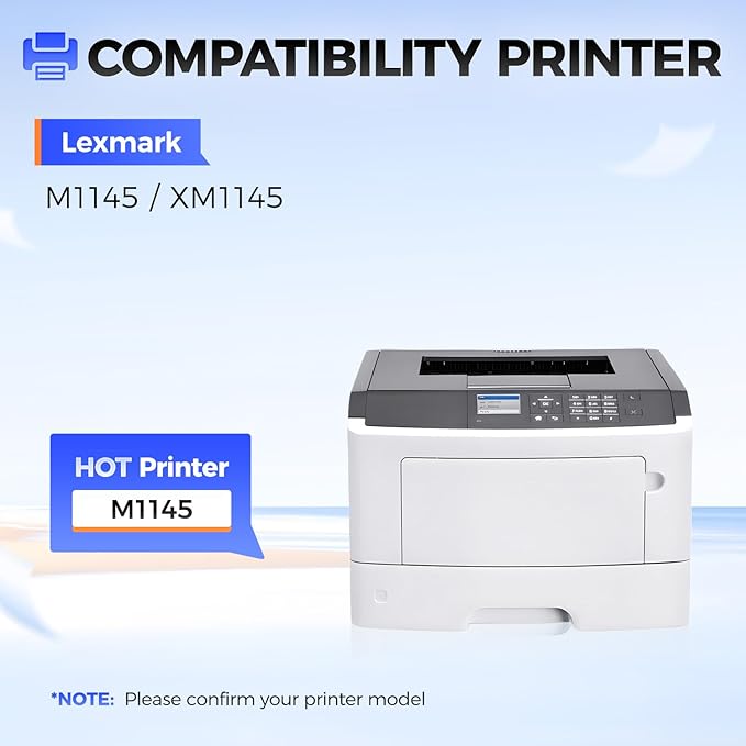 24B6035 Toner Cartridge Black with chip High Yield 1-Pack Replacement for Lexmark 24B6035 Toner Cartridges Compatible for Lexmark M1145 XM1145 Laser Printer Ink All-in-One Copier (16,000 Pages)