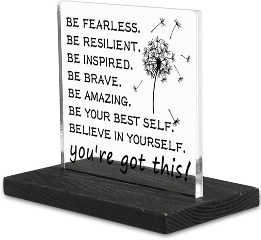 Positive gifts for Women Coworkers Employees Friend, Inspirational Positive Affirmation Gift for Him Her, Mental Health for Home School Counseling Office Treatment Desk Decorative Signs-DX323