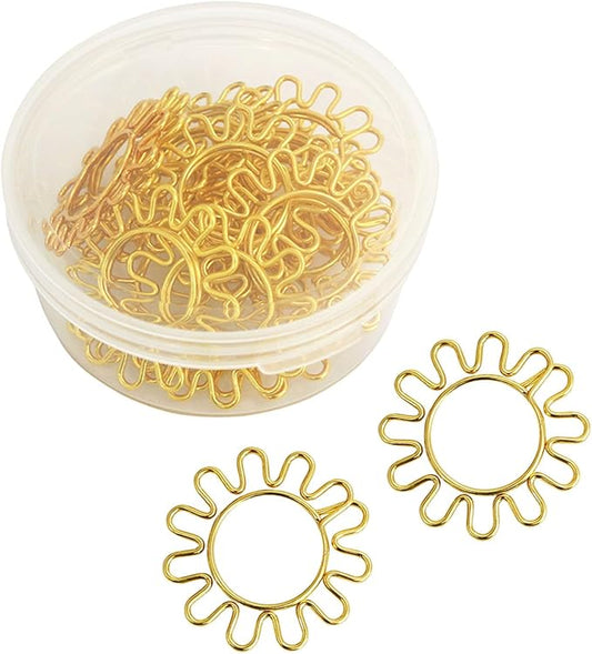Sunflower Shape Paper Clip yyangz 20PCS Cute Sunflower Bookmark Marking Document Organizing Clip
