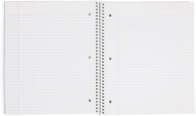 Mintra Office Durable Spiral Notebooks, 1 Subject, (Teal, College Ruled 3 Pack) - 100 Sheets, Poly Pocket, Moisture Resistant Cover, Strong Chipboard back, For School, Office, Business