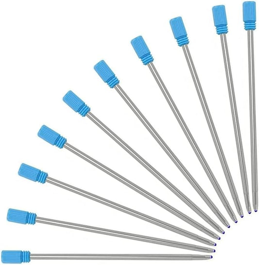 4-in-1 Four-Color Multifunctional Pen Refill, Black/Red/Blue Ballpoint Pen Refill,Great Gift for Friends, Loved Ones (Refill Blue)